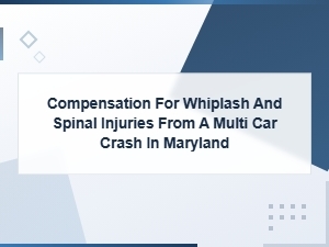 Maryland Chain Reaction Crash Injury Claims